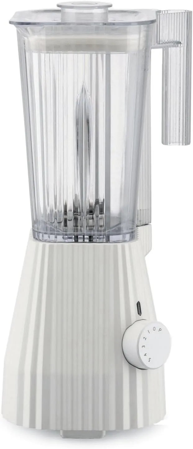 Standmixer MDL09 Alessi Plissé W, Europäischer Stecker 700W, mit Abgestufter Karaffe, Weiß, Fassungsvermögen 1,5l, Thermoplastisches Harz