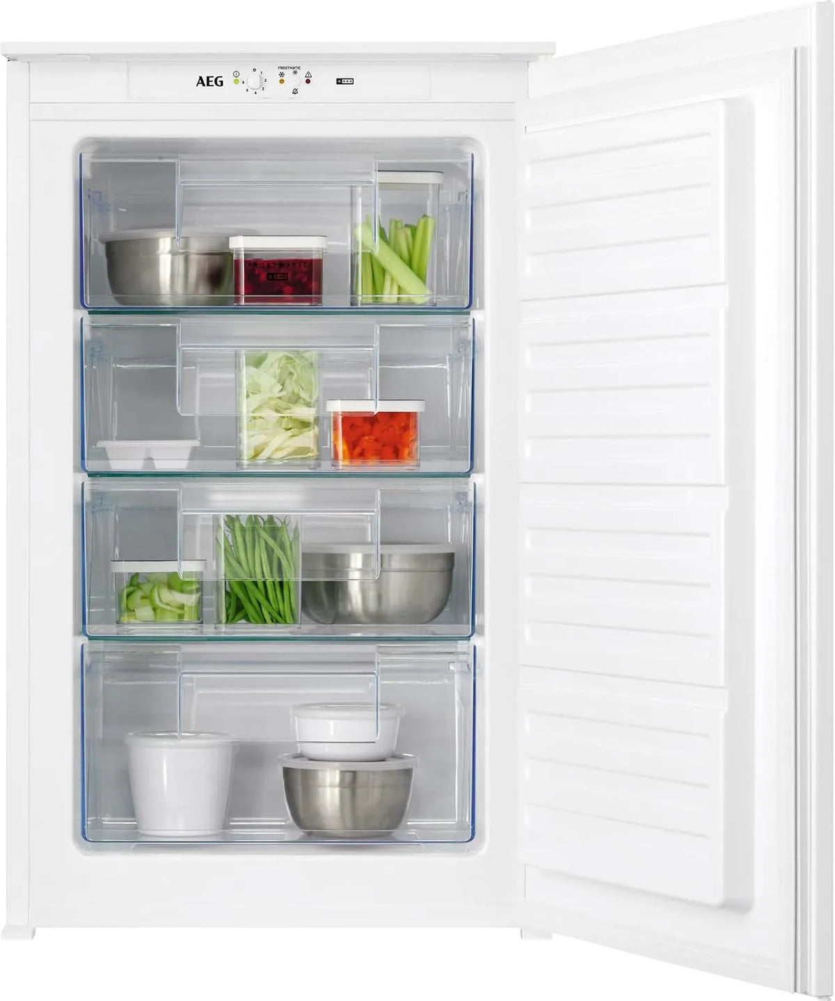 AEG Gefrierschrank 6000 TAB6L88ES, Einbau 88cm, 4-Sterne Gefrierraum 98L, Serie LowFrost: weniger Eisbildung, Schnell-Gefrier-Funktion