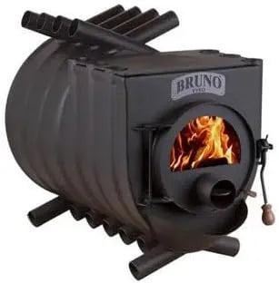 Warmluftofen mit 25 kW Werkstattofen BRUNO, Pyro V mit Herdplatte
