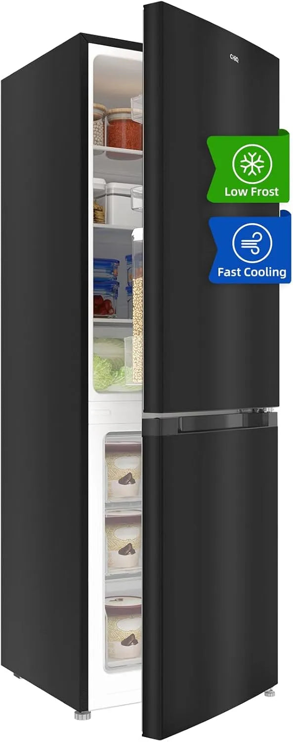 Kühlschrank CBM159LEBD CHIQ Freistehender, Fassungsvermögen 157L, Kühl-Gefrierkombination 144 cm Höhe, 47 cm Breit, Fassungsvermögen 48L, 152 kWh