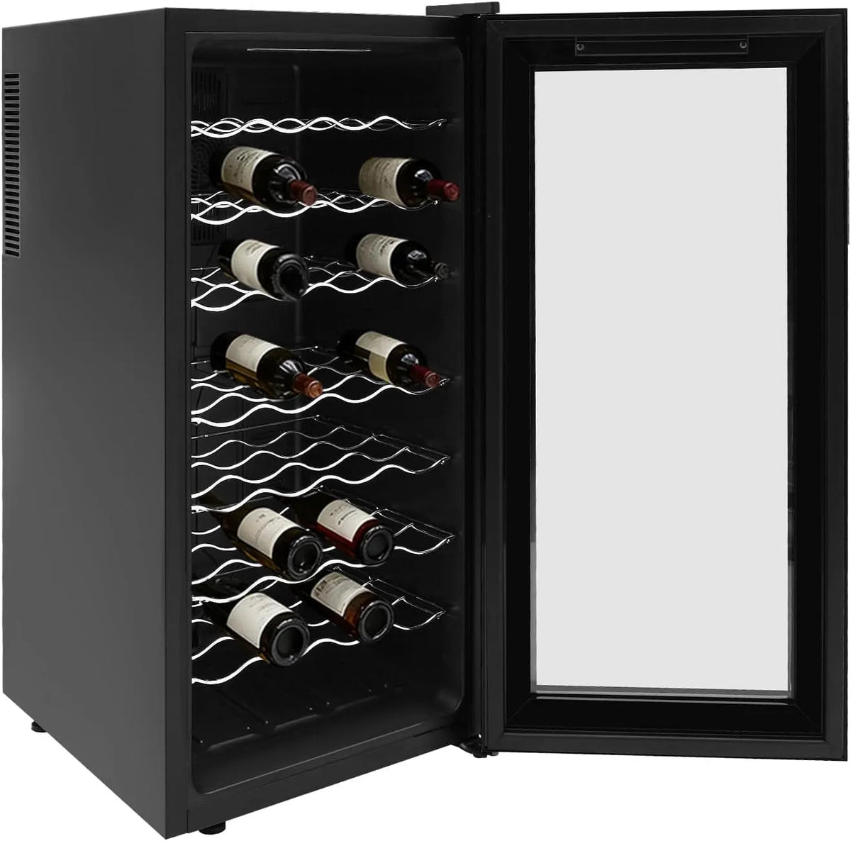 Kühlschrank, Weinkühlschrank 78L 32 Flaschen, Temperaturkontrolle 12-18°C, Weinkühlschrank für Keller, Rotwein Weißwein Champagner Lagerung