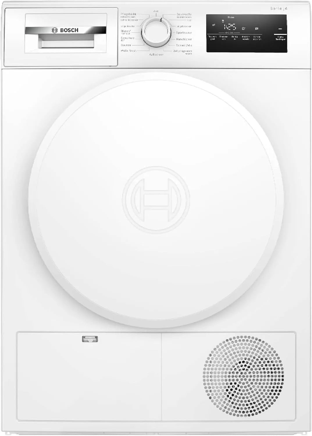Bosch Wärmepumpentrockner WTH83004 Quick-40-Trocknen, Serie 4, Gewicht 8 kg, 65dB, AutoDry, Nachlegefunktion, Sensitive-Drying-System, LED-Display