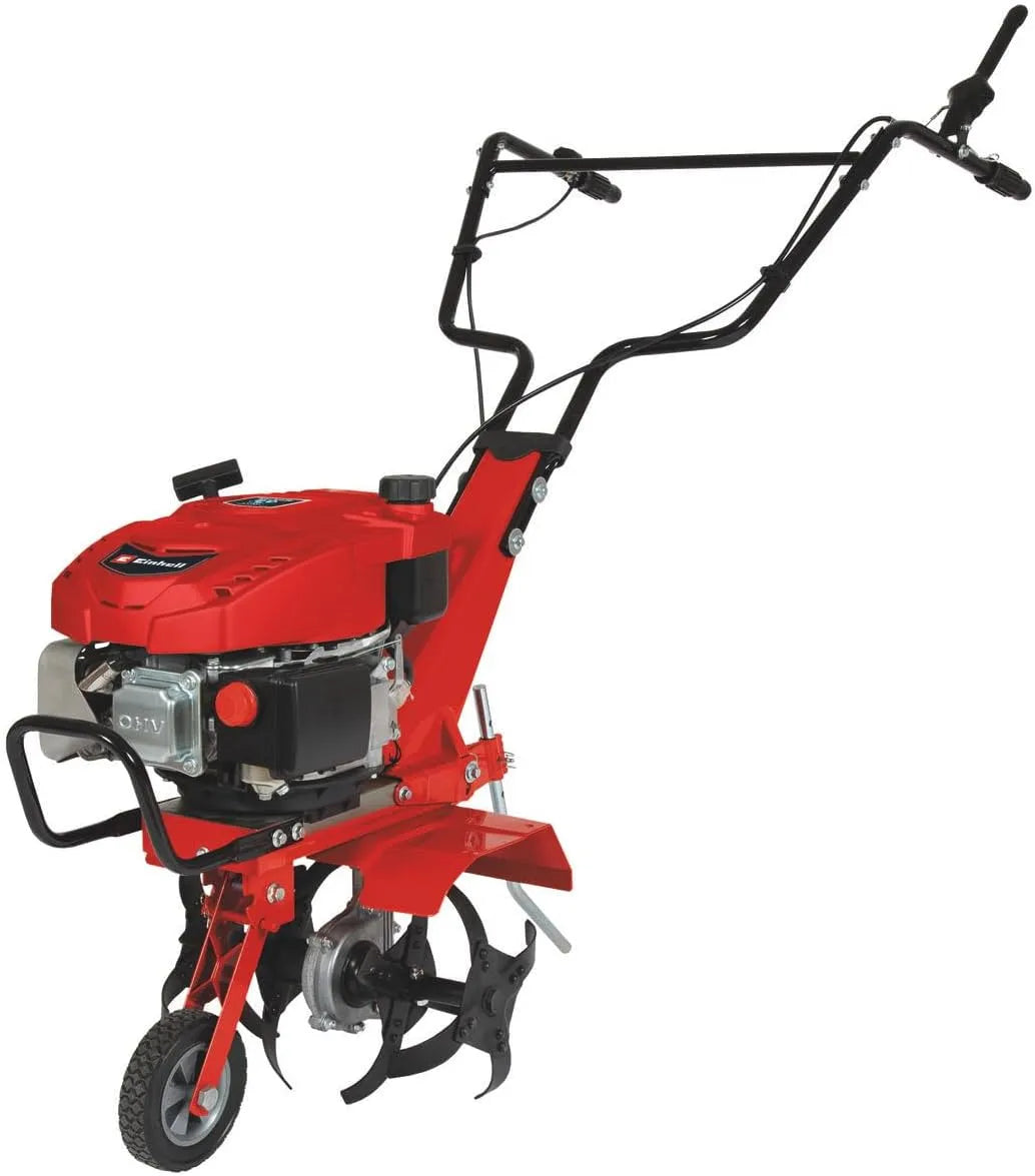 Einhell Motorhacke GC-MT 2236, Fassungsvermögen 2 L Tank, 36 cm Arbeitsbreite, höhenverstellbarer Bremssporn und Führungsgriffe, Benzin, 2.2 kW