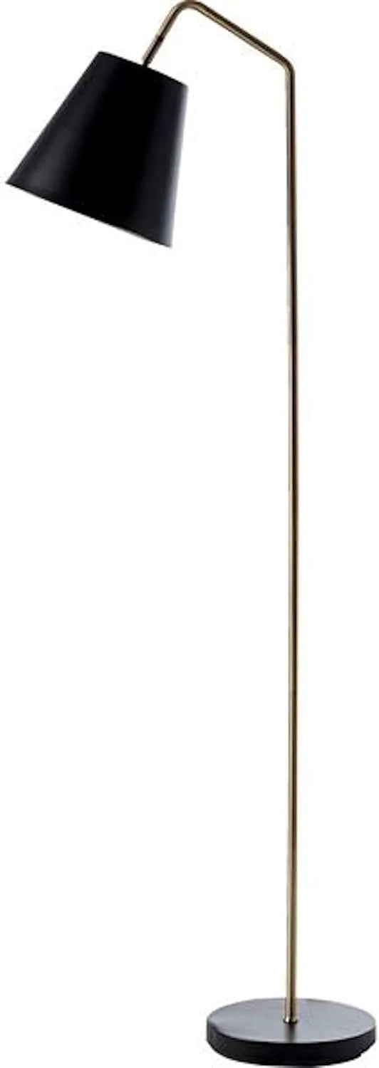 Mango Stehleuchte Dyberg Larsen, 25 cm Durchmesser, Messing, Mattes in Schwarz