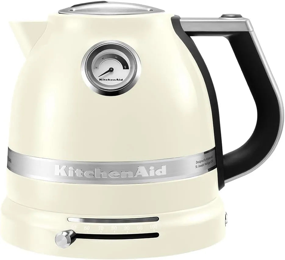 KitchenAid Wasserkocher, mit Temperatureinstellung von 50 bis 100°C, Teekocher mit Temperaturanzeige und Kalkfilter 1,5L, Electrisch 2400 Watt