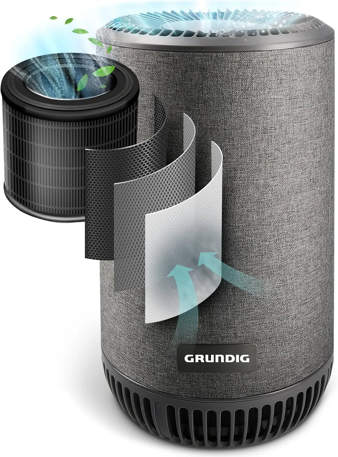 Grundig Luftreiniger 49m2, Allergiker Air Purifier, Luftqualitätsanzeige